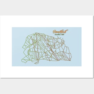 Snowbird Trail Map Posters and Art